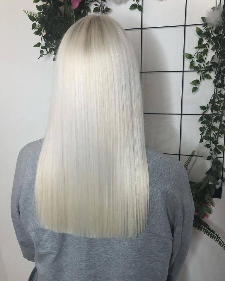 Icy platinum blonde
