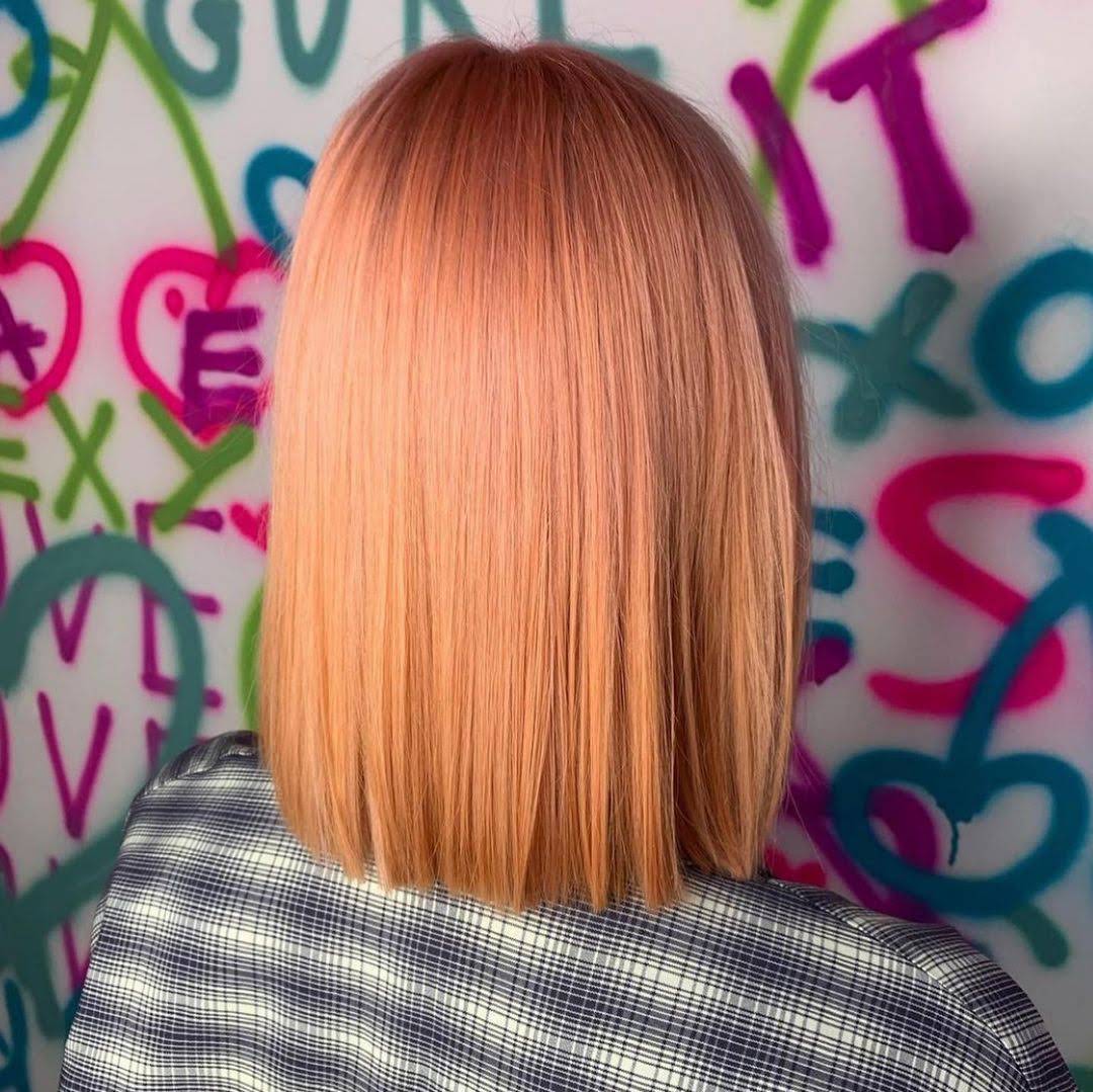Warm peach bob